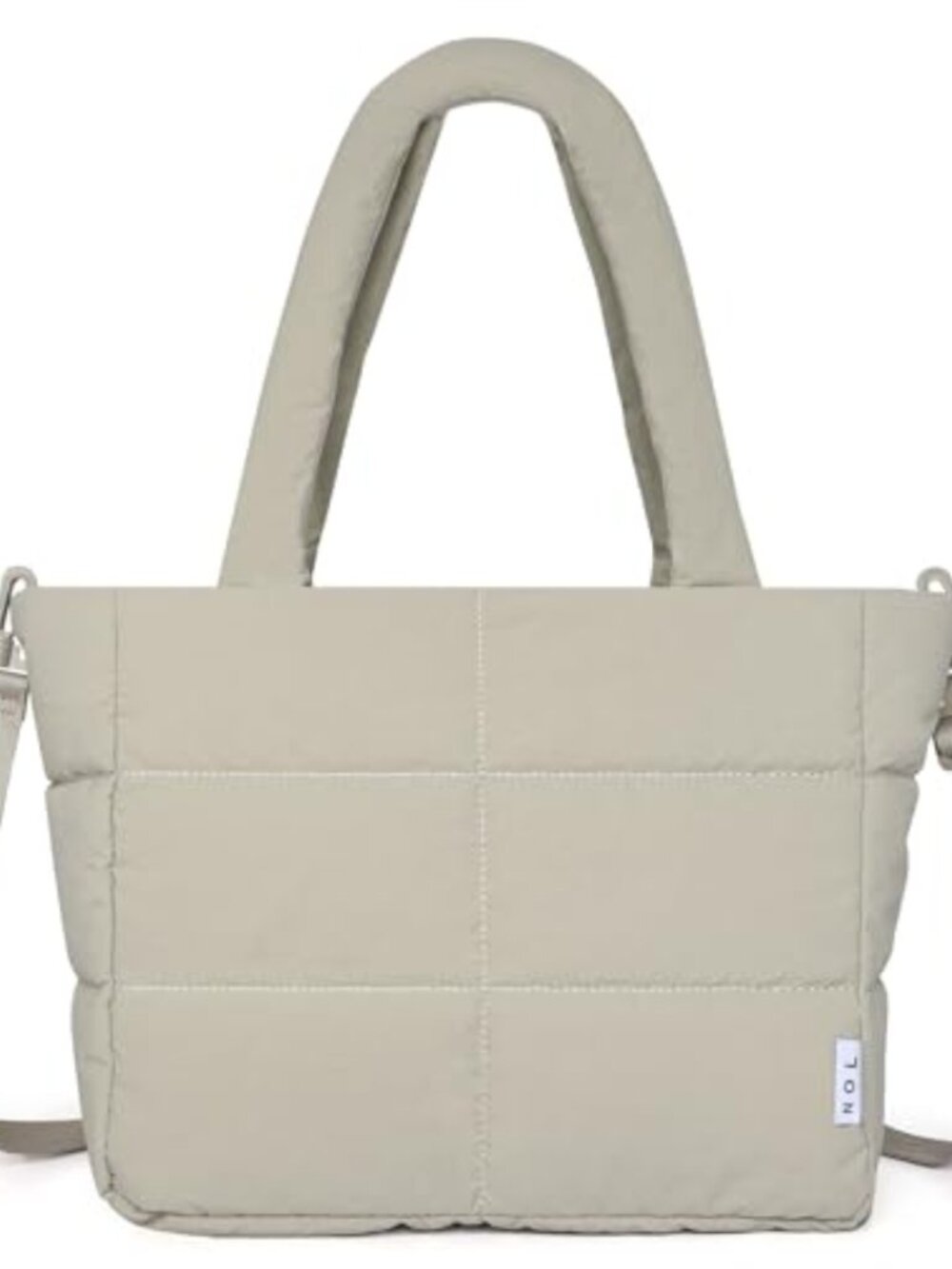Lightweight Puffy Quilted Tote Bag Nylon Large Shoulder Crossbody Purse